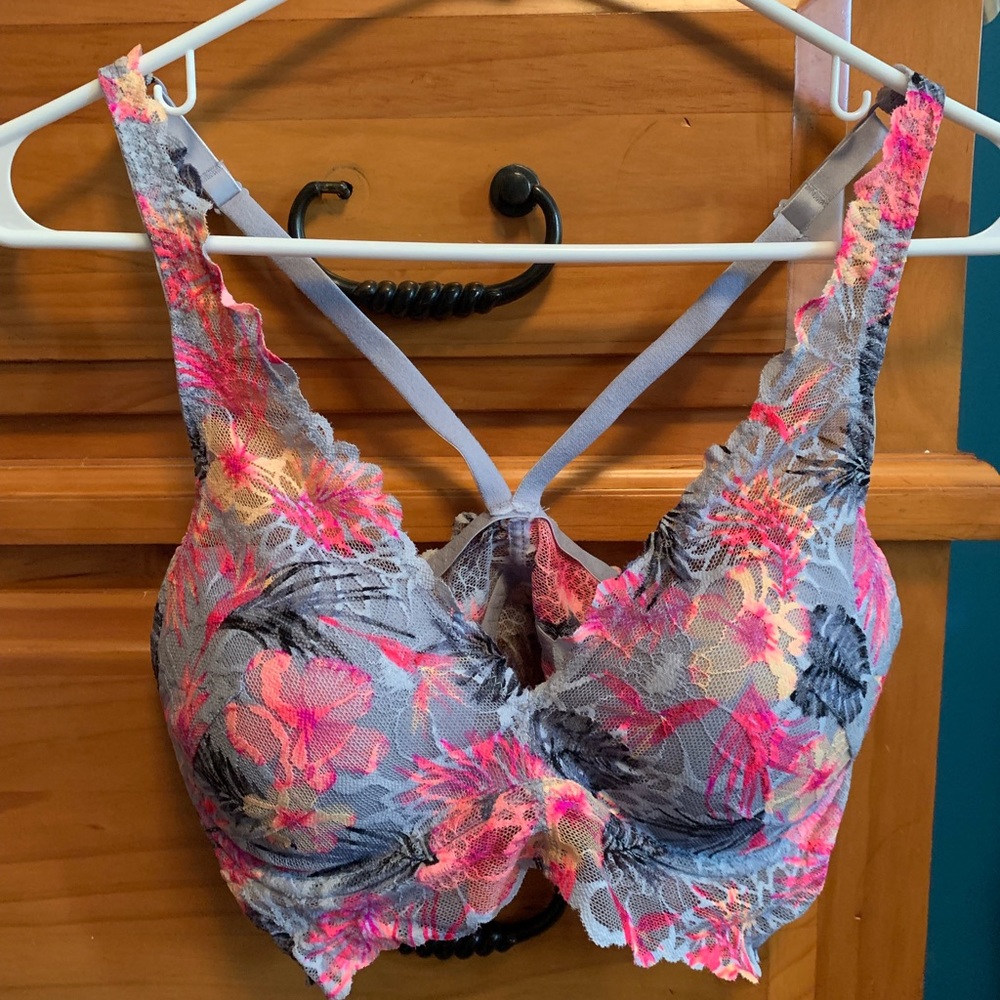 VS Pink tropical floral bralette